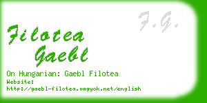filotea gaebl business card